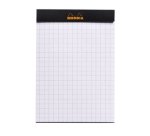 Bloc agrafé Rhodia N°12 8,5x12 cm 80 feuillets petits carreaux 5x5 80g - Noir
