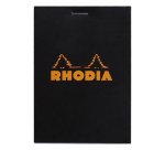 Bloc agrafé Rhodia N°12 8,5x12 cm 80 feuillets petits carreaux 5x5 80g - Noir
