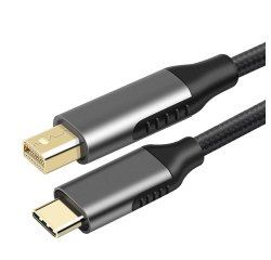 DLH DY-TU4733 câble vidéo et adaptateur 1,8 m USB Type-C Mini DisplayPort Noir