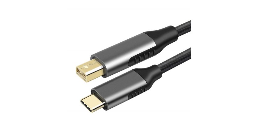 DLH DY-TU4733 câble vidéo et adaptateur 1,8 m USB Type-C Mini DisplayPort Noir