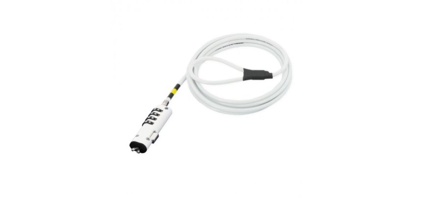 Mobilis 001334 câble antivol Blanc 1,8 m