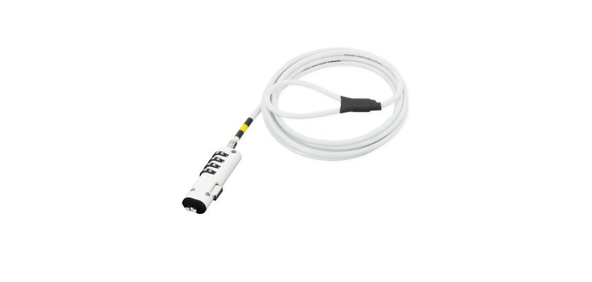 Mobilis 001330 câble antivol Blanc 1,8 m