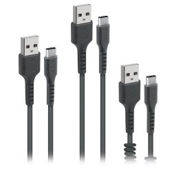 SBS Câble USB Kit de 3 câbles de charge et données - USB-USBC
