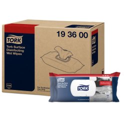 Paquet de 60 lingettes désinfectantes pour nettoyage des surfaces. Elimine 99,99% des bactéries