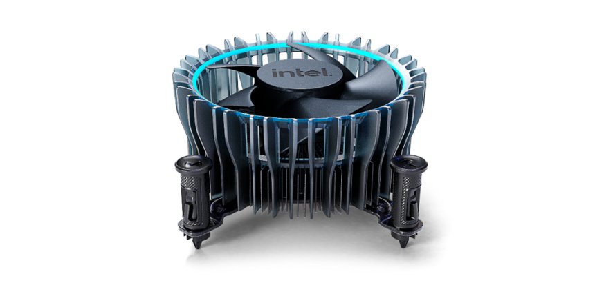 Intel Laminar RM1 Processeur Refroidisseur d'air Noir, Bleu