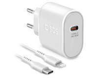 SBS Chargeur secteur 20W USB-C vers Lightning