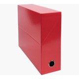 Boîte de classement Iderama, carte lustrée pelliculée, dos 9 cm, 34x25,5 cm, coloris Rouge