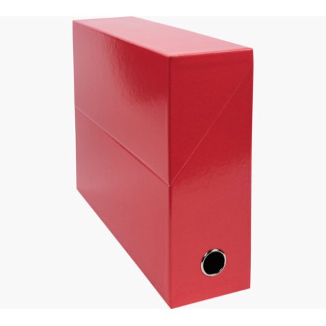 Boîte de classement Iderama, carte lustrée pelliculée, dos 9 cm, 34x25,5 cm, coloris Rouge