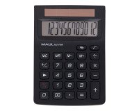 Calculatrice maul bureau eco 650 12 chiffres ecran 1 ligne 3 touches memoires touche pourcentage racines coloris noir