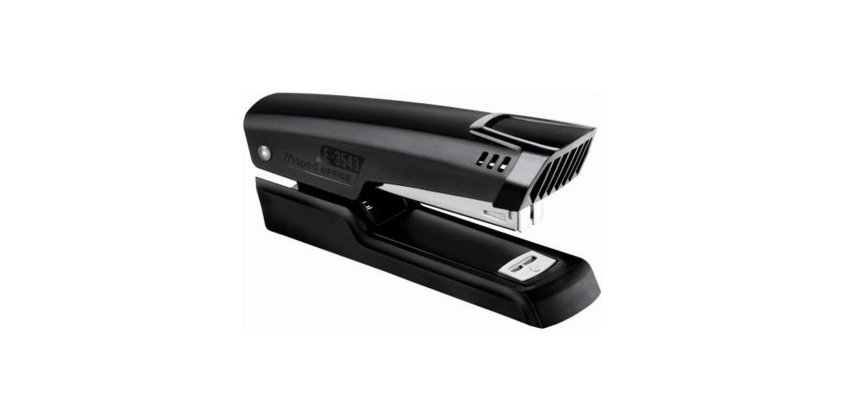 Agrafeuse maped essentials métal e3543 68x39x197mm half strip 25 feuilles agrafes 24/6 et 26/6 coloris noir