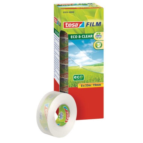 Film Ruban adhésif Eco & Clear pack éco, 19 mm x 33 m