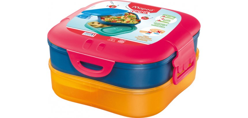 PICNIK Boîte à déjeuner KIDS CONCEPT 3en1, 1,4 l, rose