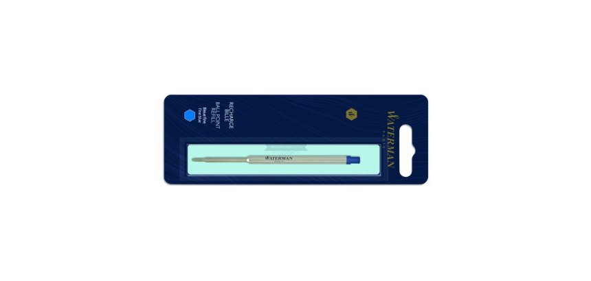 Recharge waterman stylo-bille maxima largeur fine coloris bleu