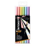 Etui x 6 feutres double pointe : 1 pointe pinceau et 1 pointe fine. Couleurs assorties.
