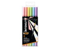 BIC Intensity Dual tip marker 6 pc(s) Brush tip Light Blue, Light Green, Light pink, Peach, Violet, Yellow