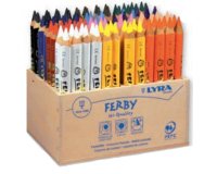 Crayon couleur lyra ferby triangulaire 120mm extrémité fermée usage économe mine 6.25mm diamètre coffret scolaire 96u