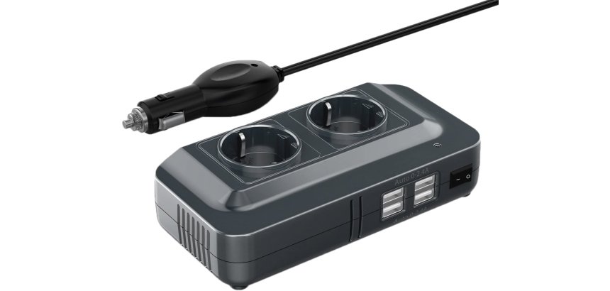 DLH DY-SU4700 adaptateur de puissance & onduleur Auto 200 W Noir