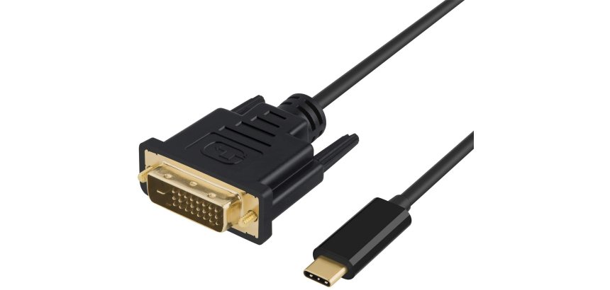DLH DY-TU4810B câble vidéo et adaptateur 1,8 m USB Type-C DVI Noir