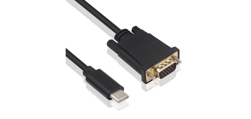 DLH DY-TU4744 câble vidéo et adaptateur 1,8 m USB Type-C VGA (D-Sub) Noir
