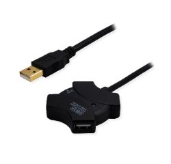 MCL MC922AM4F/A-10M hub & concentrateur USB 2.0 Type-A 480 Mbit/s Noir