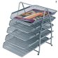 Corbeilles courrier q-connect maille metallique documents   a4 350x275x375 mm coloris     gris - set 5 un