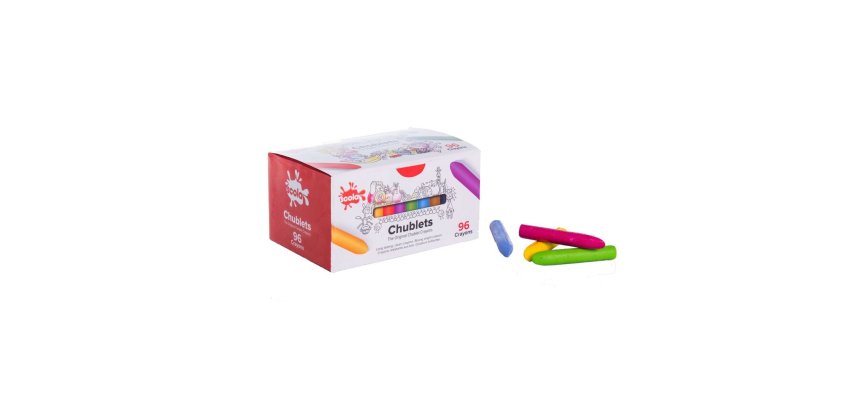 Crayons de cire oz chublets 57 mm boite 96 unites 12      coloris assortis
