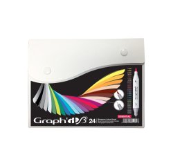 Set de marqueurs à alcool oz international graphit brush essential lot 24 unités