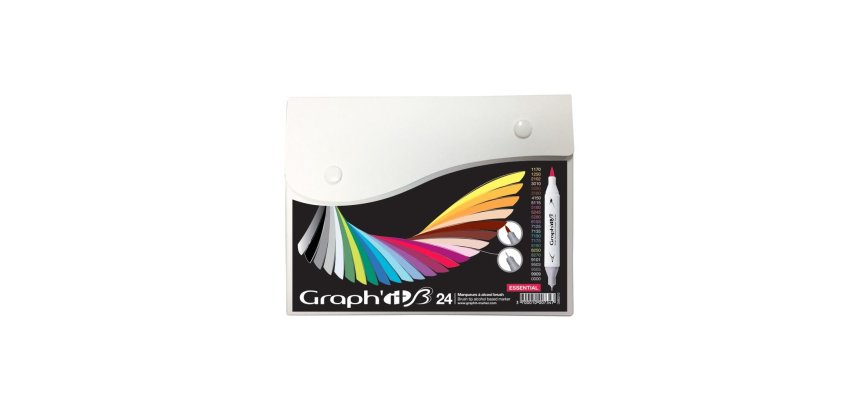 Set de marqueurs à alcool oz international graphit brush essential lot 24 unités
