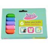 Feutre textile fun oz international diam's pointe bloquée séchage rapide coloris assortis pochette 6 unités