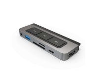 HYPER HD449 base para portátil y replicador de puertos Gris
