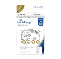 MediaRange MRBTZ121 labelprinter-tape Zwart op zilver