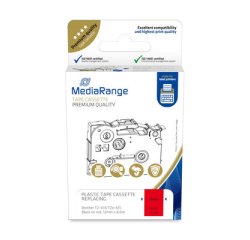 MediaRange MRBTZ431 ruban d'étiquette Noir sur rouge
