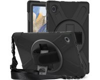 DLH COQUE RENFORCEE AVEC BANDOULIERE, POIGNEE ROTATIVE ET PIED SUPPORT POUR SAMSUNG GALAXY TAB A8 10.5" (SM-X200 / SM-X205)