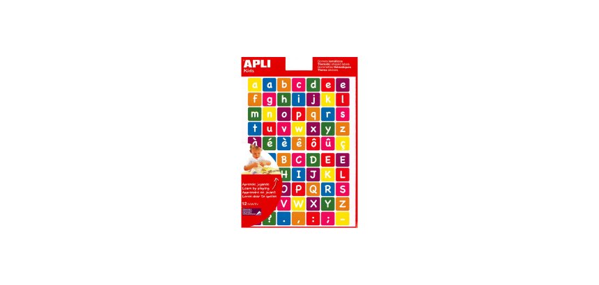 Gommette apli agipa repositionnable carrée alphabet coloris assortis pochette 12f 840 unités
