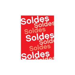 Affiche verticale apli agipa soldes format 600x800mm