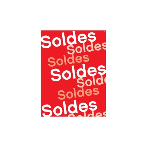 Affiche verticale apli agipa soldes format 600x800mm