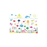 Kit apli de 4 affiches mer dim. 700x1000mm + 48 feuilles de gommettes + 4 modeles      couleur a5