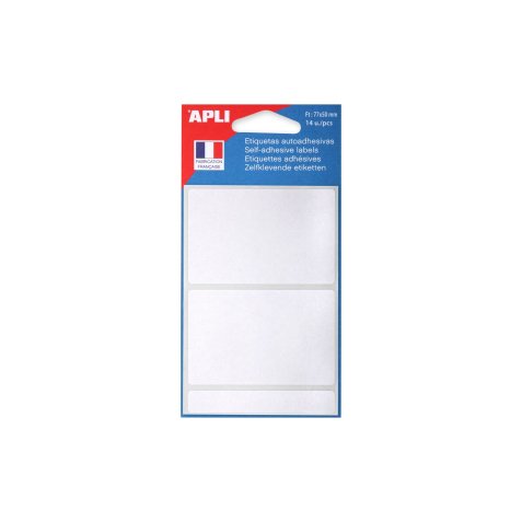 Étiquette adhésive apli agipa bureau 50x77mm pochette 14 unités