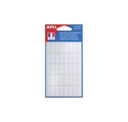 Etiquettes blanches 8 x 20 mm Apli pour écriture manuelle - Pochette de 280