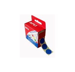 Pastille adhésive apli agipa diamètre 15mm permanente coloris bleu boîte 150 unités