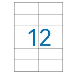 Etiquette adresse jet d'encre et laser 105 x 49,39 mm Agipa blanche - Boîte de 1200