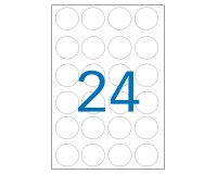 Pastille adhésive apli agipa diamètre 30mm permanente coloris blanc étui a5 384 unités