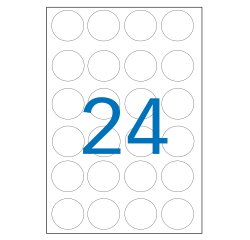 Pastille adhésive apli agipa diamètre 30mm permanente coloris blanc étui a5 384 unités