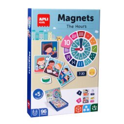 Boîte de 96 magnets pour apprendre les heures