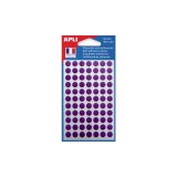 Pastille adhésive apli agipa diamètre 8mm permanente coloris violet pochette 462 unités
