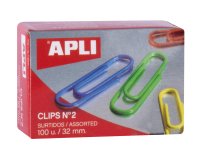 Attache lettres apli 32mm coloris assortis boite 100    unites