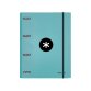 Classeur antartik 4 anneaux ronds 25mm a4 carton remborde feuillets mobiles q5x5 colorismenthe