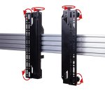 B-Tech BT8372-2X2 152,4 cm (60") Noir, Argent