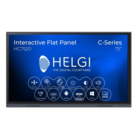 HELGI Monitor Interattivo 75" C Series Wi-Fi RDM-Ready