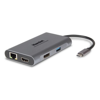 Hamlet HDKC-PD400D laptop dock/port replicator Wired USB 3.2 Gen 1 (3.1 Gen 1) Type-C Grey